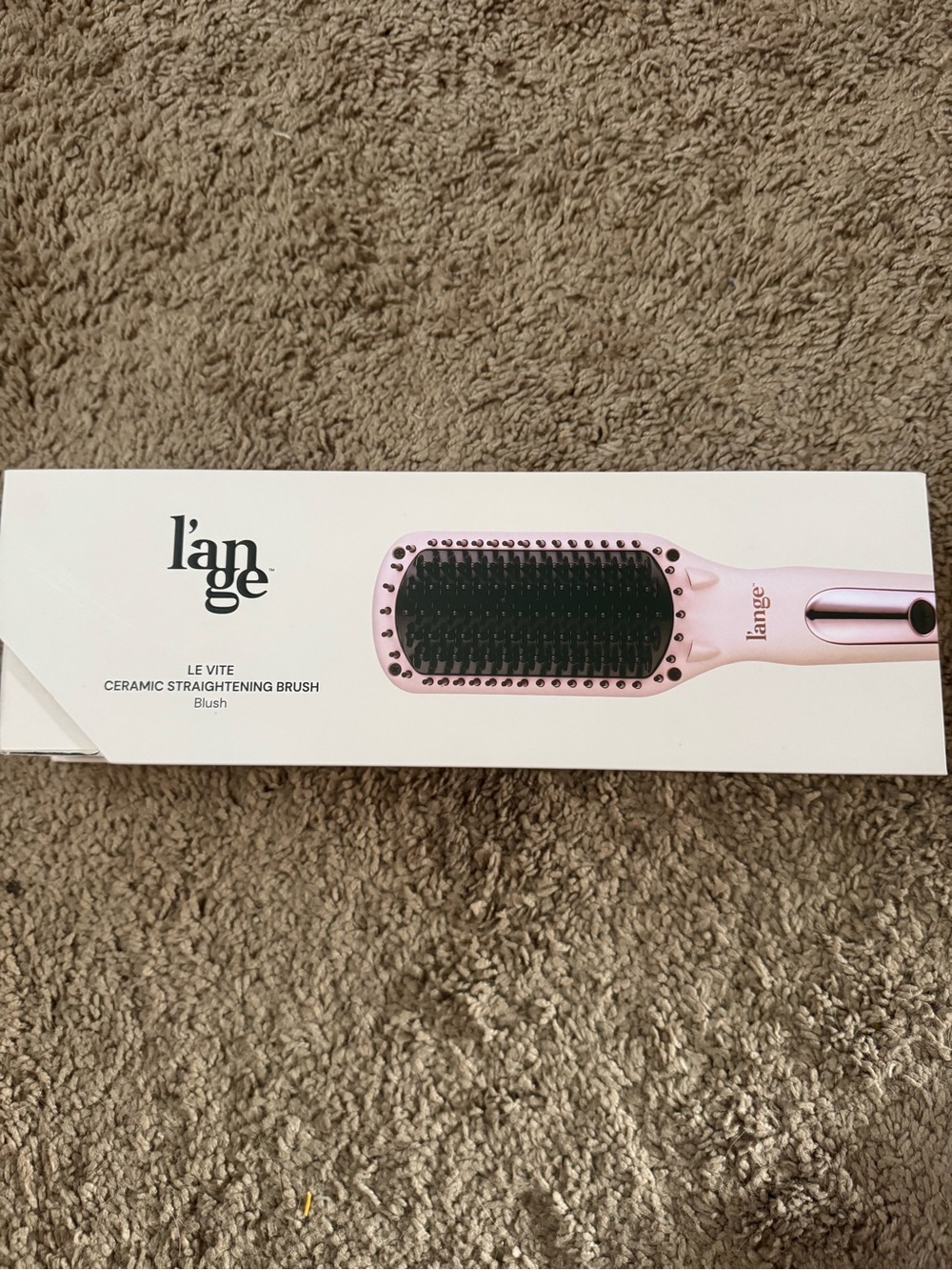 Lange Le Vite Ceramic Straightening Brush - Blush Pink